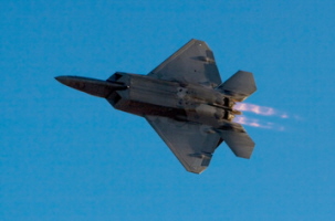 F22 Raptor fighter airplane in flight
