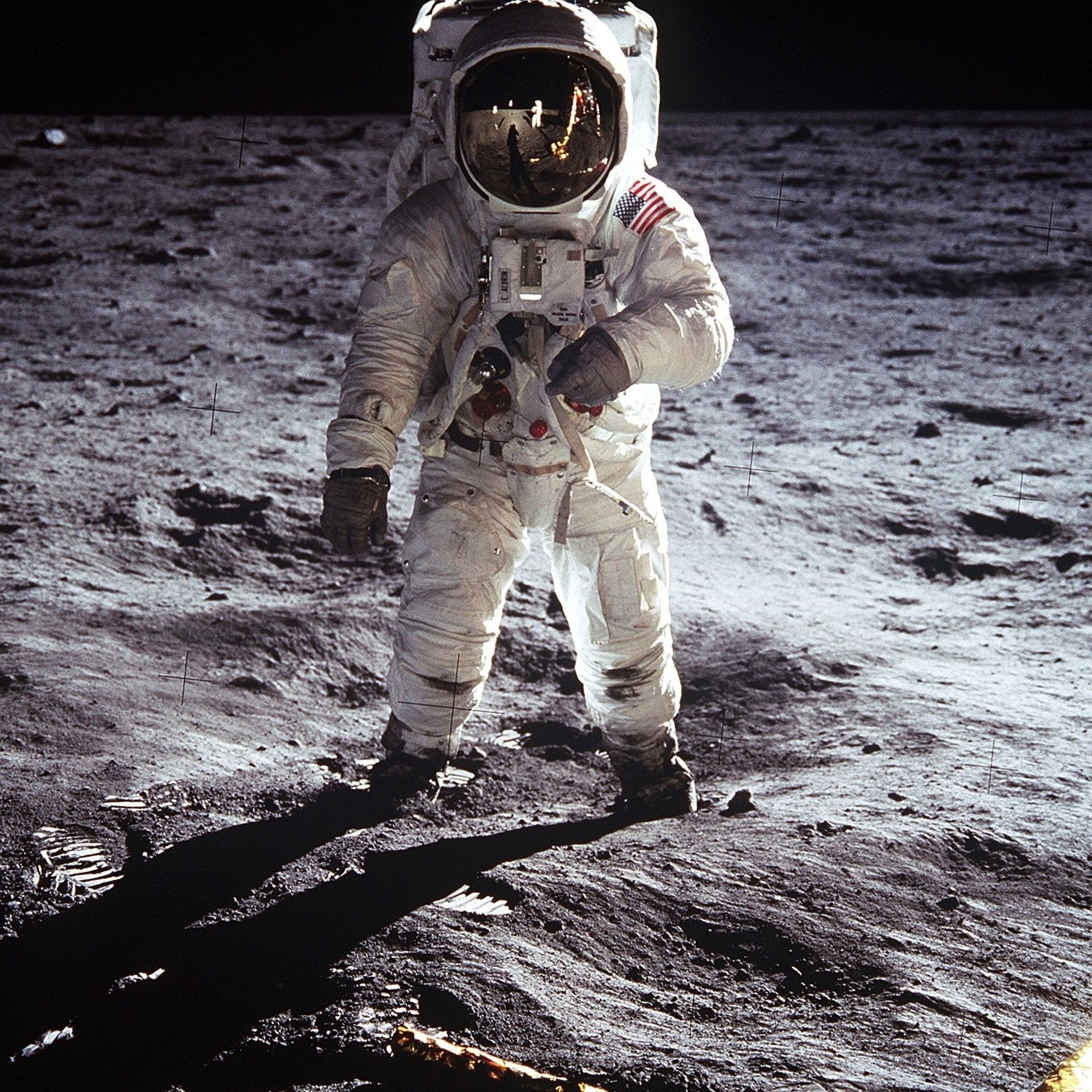 Astronaut standing on the Moon